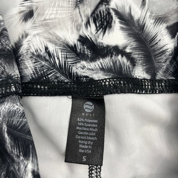 NOLI Leggings Palm Tropical Print Mid-Rise Ankle Length Women's Size Small - Picture 3 of 5